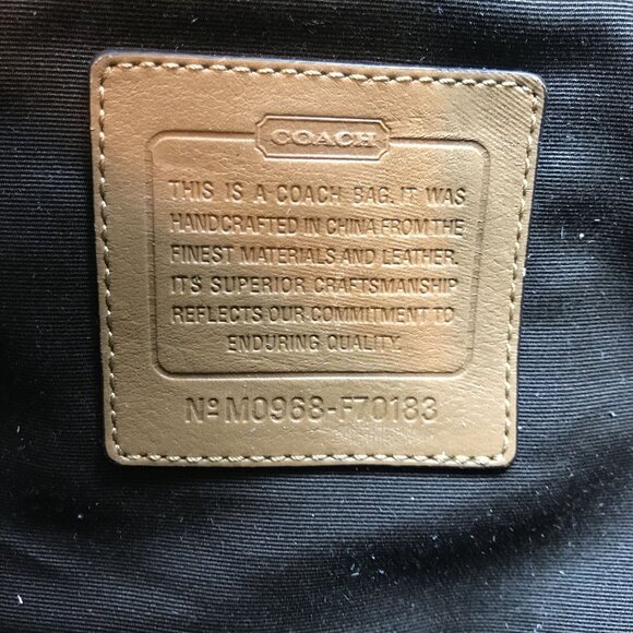 Coach mMessenger Bag Textile Monogram Crossbody Strap Tan READ DAMAGE - Picture 14 of 16